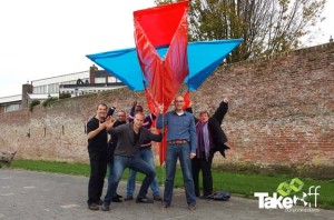 reuzevlieger gebouwd bij een bedrijfsuitje in Harderwijk