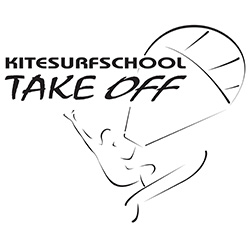 Het logo van Kitesurfschool Take Off